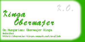 kinga obermajer business card